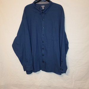 Men's Big & Tall Van Heusen Dark Blue Button Shirt